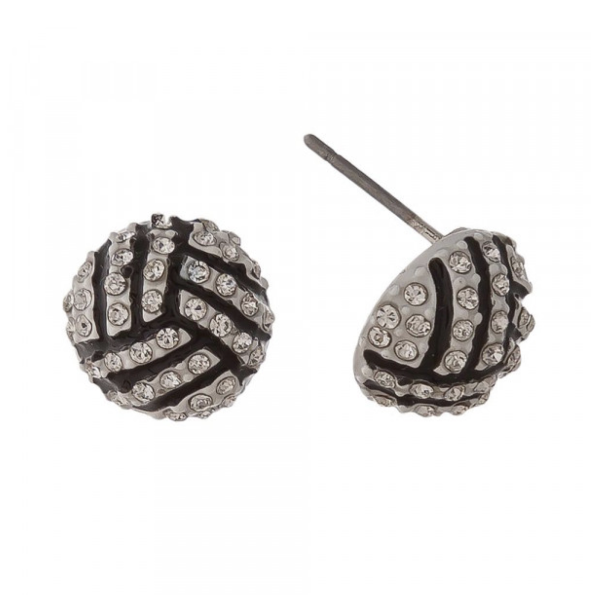 Volleyball Rhinestone Stud Earrings 7$